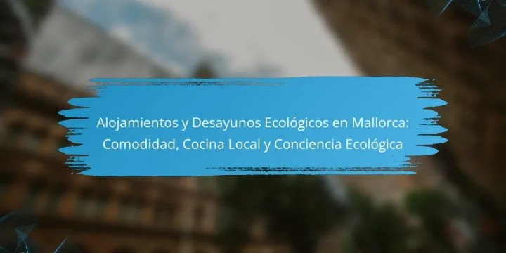 Alojamientos y Desayunos Ecológicos en Mallorca: Comodidad, Cocina Local y Conciencia Ecológica