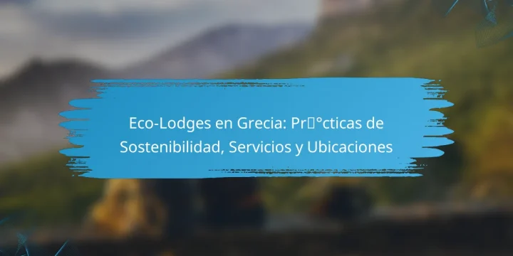 Eco-Lodges en Grecia: Prácticas de Sostenibilidad, Servicios y Ubicaciones
