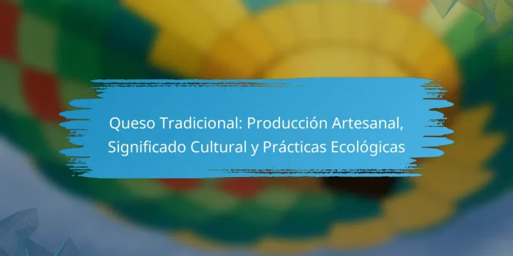 Queso Tradicional: Producción Artesanal, Significado Cultural y Prácticas Ecológicas