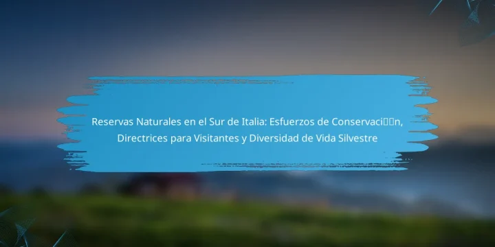 Reservas Naturales en el Sur de Italia: Esfuerzos de Conservación, Directrices para Visitantes y Diversidad de Vida Silvestre